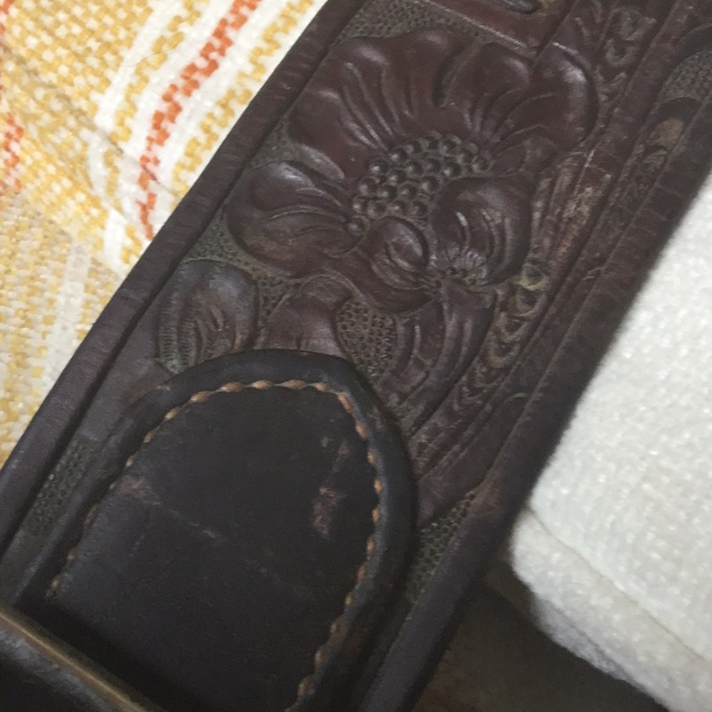Vintage Visalia tooled cowboy holster tooled leather ranch cowgirl chic rodeo - Picture 7 of 11